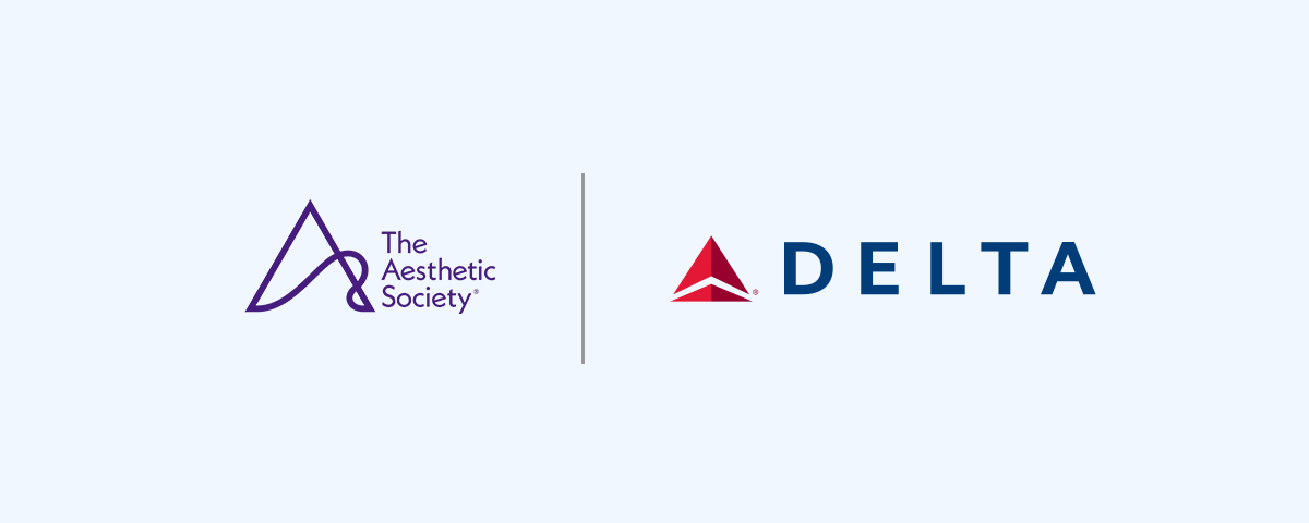 The Aesthetic Society and Delta Air Lines partnership logo
